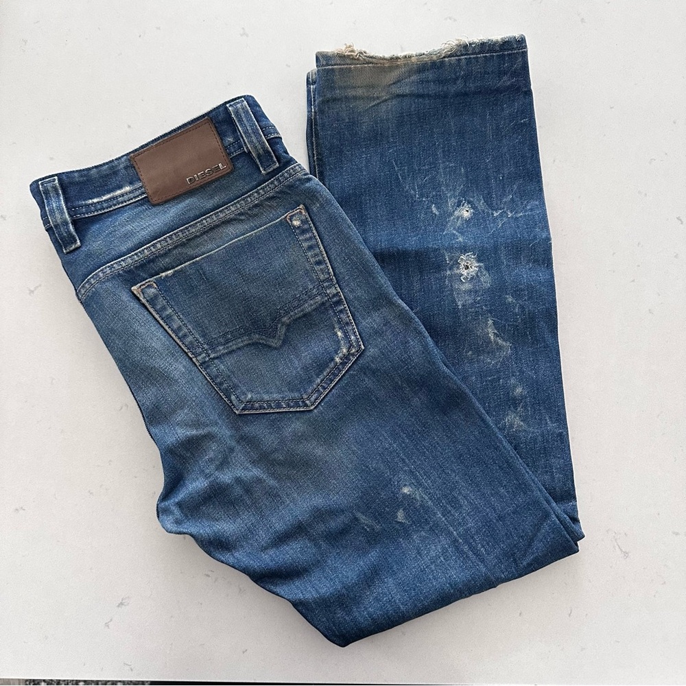 DIESEL VIKER JEANS IN MEDIUM BLUE (WASH 0073J)